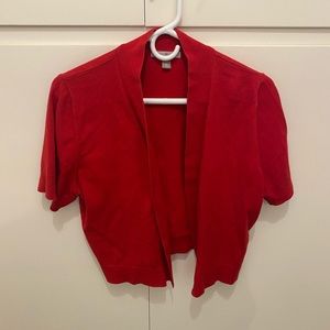Roz & Ali red shrug sweater